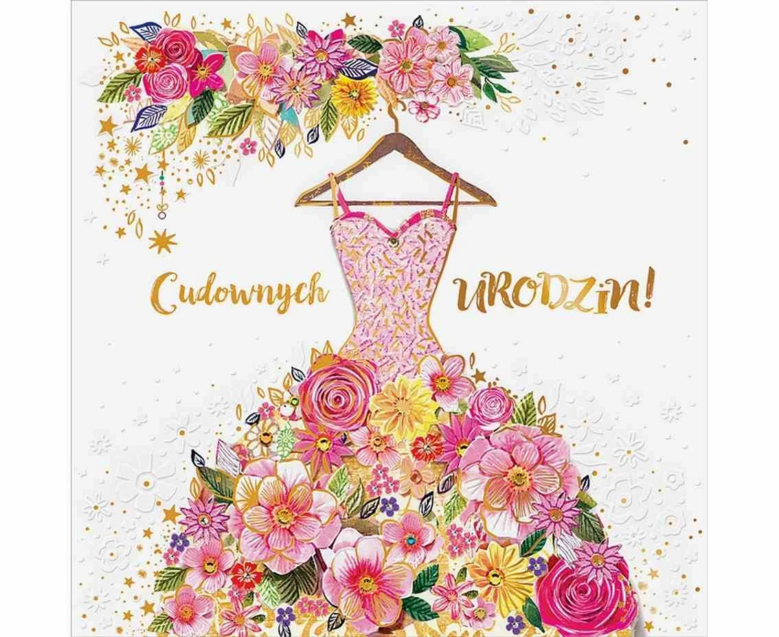 Birthday Card Flower Dress